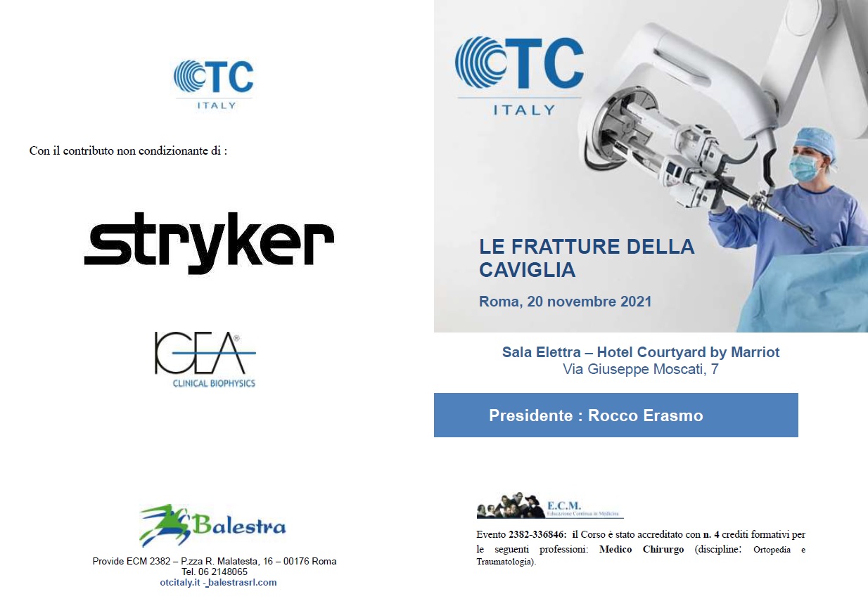 Locandina — 20 NOV 2021 | LE FRATTURE DELLA CAVIGLIA